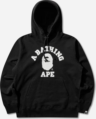 A Bathing Ape Men s College Pullover Hoodie Black