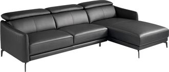 Angel Cerd&aacute; Sof&aacute; chaise longue derecha piel negro