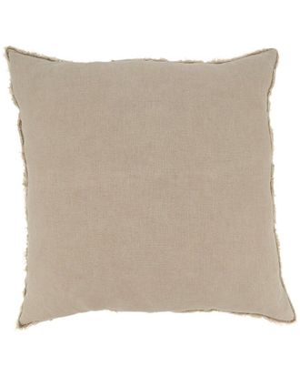 Saro Lifestyle Fringed Linen Down-Filled Pillow