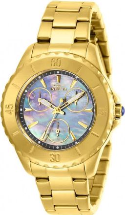 Invicta Angel Quartz Gunmetal Dial Yellow Gold-tone Ladies Watch 29109