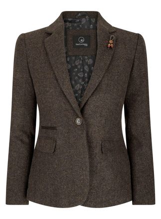 TruClothing Wsn - Blazer Tweed Herringbone 1920s Wool Acrylic Blend