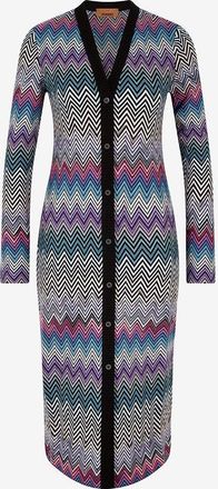 Missoni Langer gekn&ouml;pfter Zickzack-Jacquard-Cardigan
