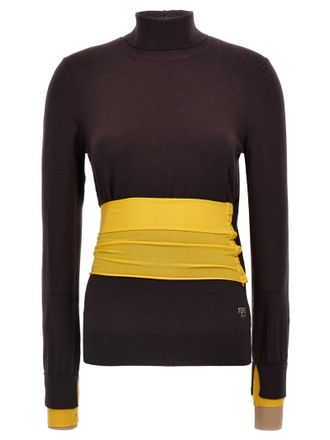 Fendi Purple Virgin Wool Womens Cardigan
