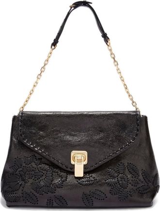 Ermanno Scervino Borsa a spalla New Joy con ricamo a fiori - Nero