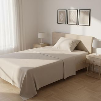 KASANOVA Completo letto 1 piazza e mezza melange beige
