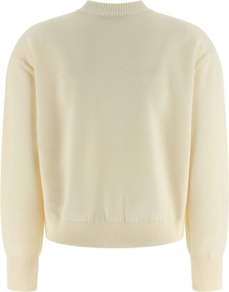 Max Mara Womens White Virgin Wool Cardigan Clothing