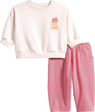 Next Kids Sweatshirt & Sweatpants Set in Pink at Nordstrom, Size 12-18M