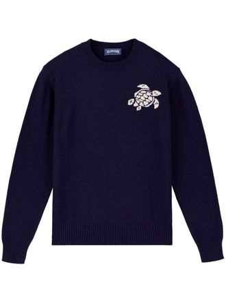Vilebrequin embroidered-logo sweater - Blue