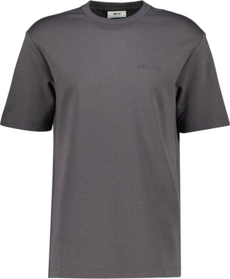 Nn.07 Nat SS Logo Tee - - Tops - Uomo - Grigio - M