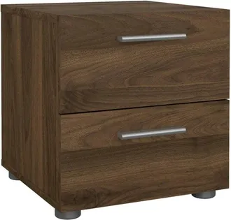 Dmora Dmora - Mesa De Noche Apolla, C&oacute;moda Baja, Mesilla De Noche, Estante De La Cama, 40x40 H42 Cm, Nuez