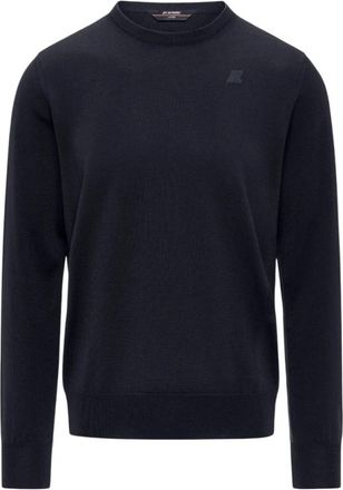 K-Way Sebastien Ronde Hals Trui - Heren - Ronde hals truien - Blauw - S - Wol - Truien & Vesten