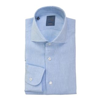 Barba Formal Shirts - Heren - Zakelijke Overhemden - Blauw - XL - Overhemden