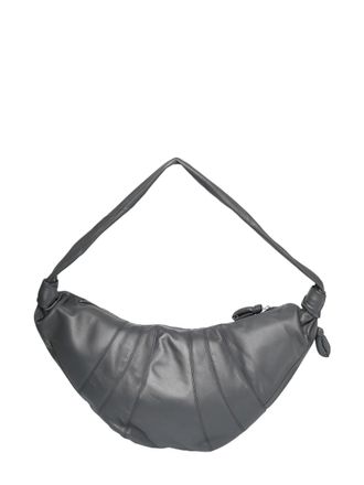 Christophe Lemaire large Croissant shoulder bag - women - Cotton/Calf Leather - OS - Grey
