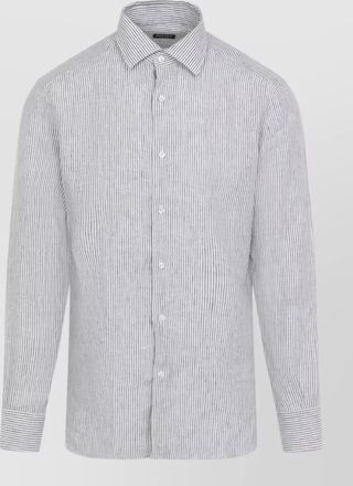 Ermenegildo Zegna striped long sleeve shirt button cuffs collar