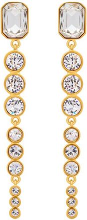 Oscar De La Renta Cascading Rhinestone Drop Earrings in Crystal at Nordstrom