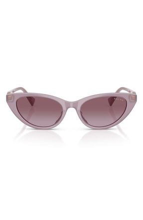 Ralph Lauren 53mm Gradient Cat Eye Sunglasses in Shiny Purple /Gradient Violet at Nordstrom