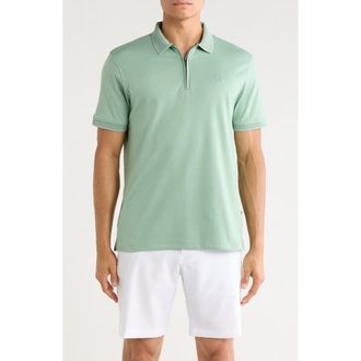 DKNY Everette Quarter Zip Knit Polo in Parkway at Nordstrom Rack, Size X-Large