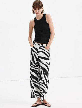 Mango Pantaloni balloon vita alta nero - Donna - 36 - MANGO
