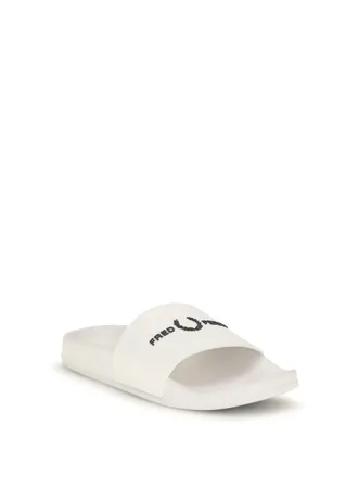 Fred Perry Rubber with Embossed Logo Slide - White