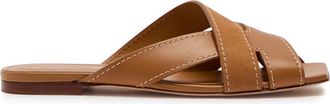 Tod's Square-toe Suede and Leather Sandals - Brown - 40 (IT40 / UK7)