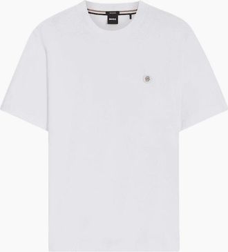 HUGO BOSS Mens C-Taut 01 Logo Slim Fit White T-Shirt - Size: 44