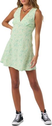 O'Neill Eloise Paisley Cotton Minidress in Citron at Nordstrom, Size Xx-Large