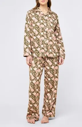 Papinelle Sleepwear Meribel Cozy Pajamas in Moss at Nordstrom Rack, Size Xx-Large