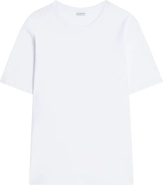 Dries Van Noten Plain White Short-Sleeve T-Shirt with Relaxed Fit