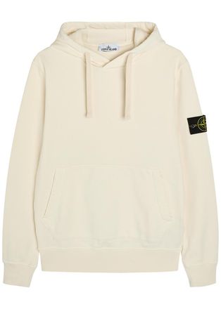 Stone Island Hooded Cotton Sweatshirt - Ivory - XL