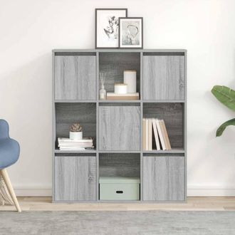 Berkfield Home Durable Bookcase Grey Sonoma 89x24x101.5 cm Engineered Wood