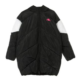 Kappa Jassen, Dames, Zwart, S, Stijlvolle lange donsjas voor dames