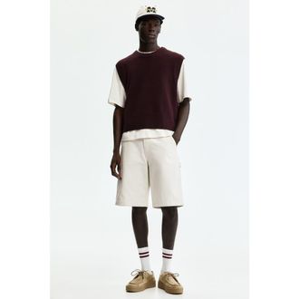 H&M Relaxed-fit carpenter shorts in White at Nordstrom, Size 34