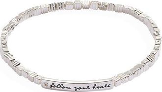 Alex and Ani Follow Your Heart Stretch Bracelet in Silver at Nordstrom