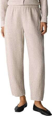 Eileen Fisher Stretch Organic Cotton Ankle Lantern Pants in Dove at Nordstrom, Size Xx-Small
