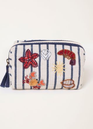 Fat Face FatFace Multi Stripe Sea Beaded Pouch