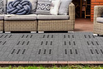 Bruno Banani Teppich »Farum« rechteckig 5 mm Höhe In- und Outdoor-Teppich, Wetterfest & UV-beständig, besonders flach