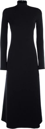 Balenciaga Turtleneck Maxi Jurk - Dames - Kleedjes - Zwart - 2XS - Polyester - Kleedjes
