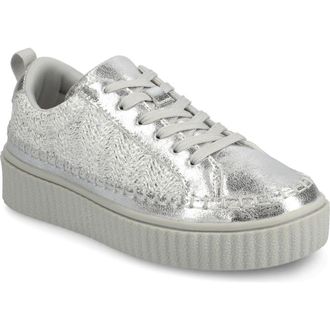 Journee Collection Pazey Platform Sneaker in Silver at Nordstrom Rack, Size 6.5