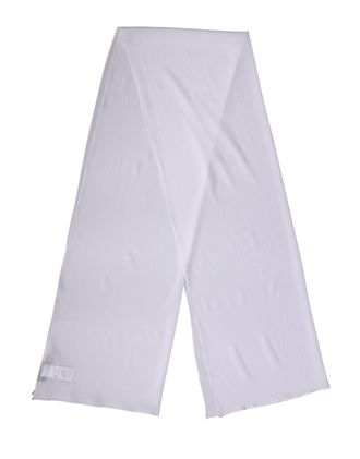 Dolce & Gabbana Womens White Silk Neck Wrap Shawl Stole 200cm X 64cm Scarf Elastane
