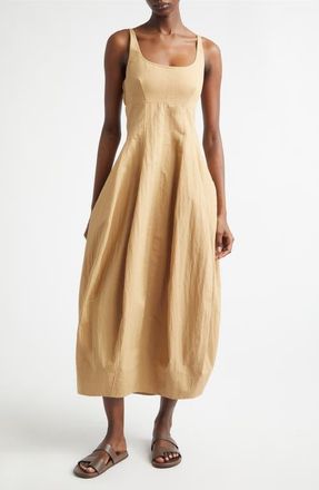 A.L.C. Nina Cotton Blend Barrel Dress in Sand Dune at Nordstrom, Size 00