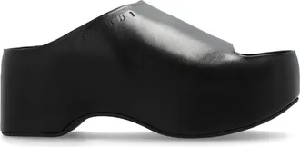 Marni 75mm wedge leather sandals - women - Leather - 40 - Black