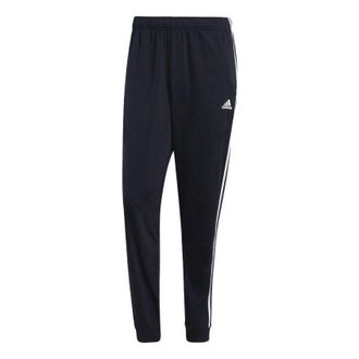adidas Essentials Warm-Up Tapered 3-Stripes Track Pants Black H46106