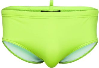 Dsquared2 logo-print elasticated-waistband swimming trunks - men - Polyester/Spandex/Elastane - 44 - Green