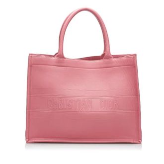 Dior Pre-owned Tote Bags, female, Pink, Size: ONE SIZE Pre-owned Leather totes