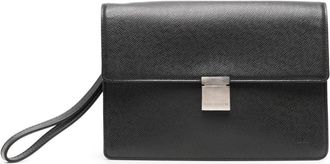 Louis Vuitton Selenga clutch bag - women - Leather - One Size - Black