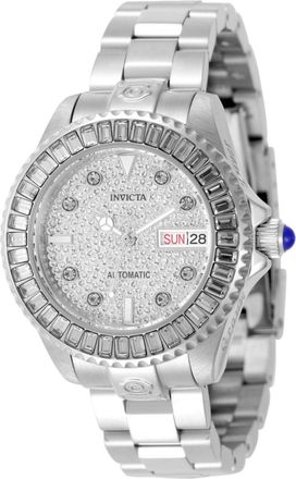 Invicta Pro Diver 49621 Dameshorloge - Automatisch Uurwerk - Roestvrij Staal met Zilveren Wijzerplaat - 38 mm