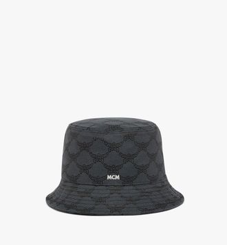 MCM MEHESMM06ED058 Jacquard Monogram Bucket Hat - Gray