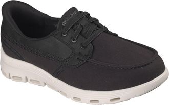 Skechers Womens Boat Shoe, Black White, 3.5 UK