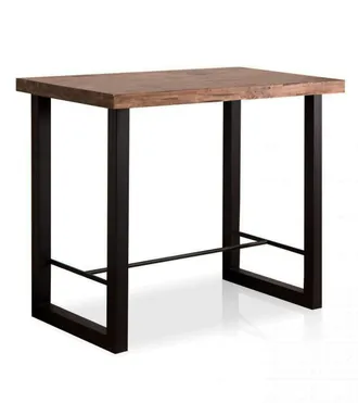 Home Heavenly Mesa alta industrial 100 cm altura x 120x70 cm, roble americano