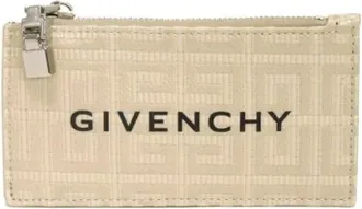 Givenchy Pre-owned Wallets, female, Beige, Size: ONE SIZE Pre-owned Logo Fragment Case Coin Case